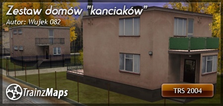 Zestaw pięciu domów "kanciaków"